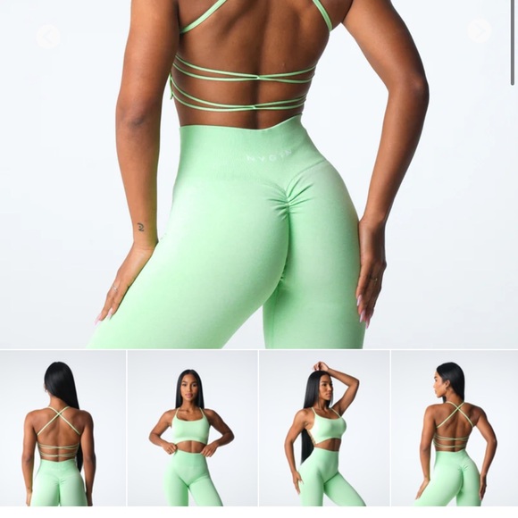 NVGTN Pistachio Invincible Seamless Sports Bra Size Medium - Picture 4 of 5